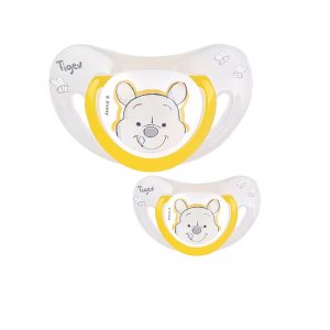 2 sucettes physiologiques silicone 18-36m winnie Tigex