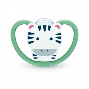 Lot de 2 sucettes perfect match air 18-36 mois zèbre/lion Nuk