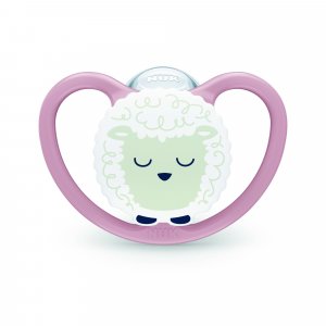 Lot de 2 sucettes perfect match air nuit 6-18 mois mouton Nuk