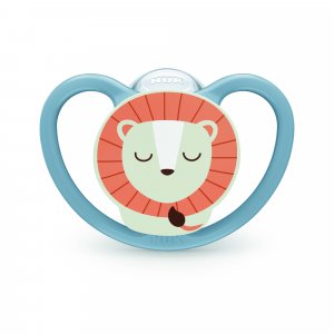 Lot de 2 sucettes perfect match air nuit 6-18 mois lion Nuk