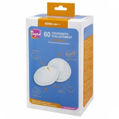 Lot de 60 coussinets d'allaitement normal
