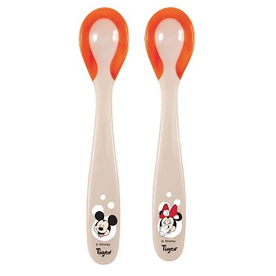 Lot de 2 cuillères thermosensibles mickey minnie