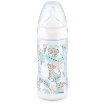 Biberon 300ml silicone 0-6m m roi lion