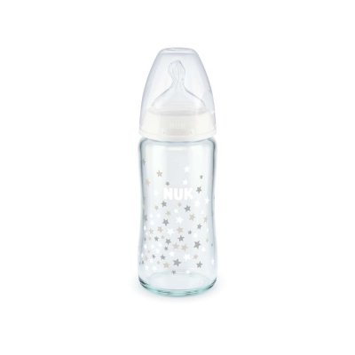 Biberon fc+ tc 240ml silicone 4-6m m mixte verre