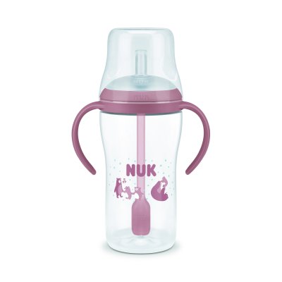 Tasse d'apprentissage paille pm 260ml - rose 8m+