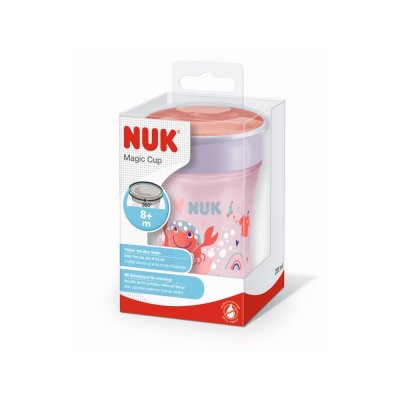 Tasse bébé magic cup - 360 silicone - fille 8m+