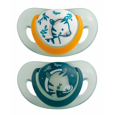 Lot de 2 sucettes smart jour et nuit silicone 18-36mois