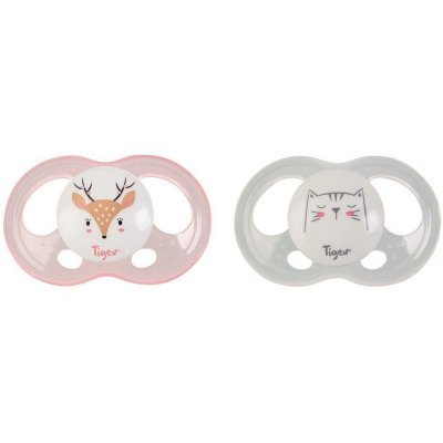 Lot de 2 sucettes soft touch 18m + biche et chat