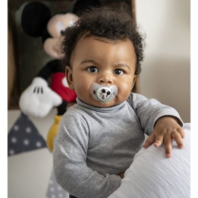 2 sucettes physiologiques silicone +18 m mickey