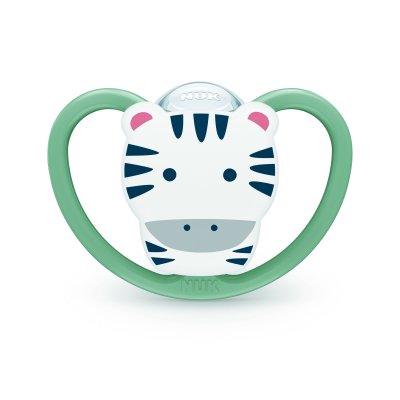 Lot de 2 sucettes perfect match air 18-36 mois zèbre/lion