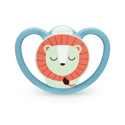 Lot de 2 sucettes perfect match air nuit 6-18 mois lion