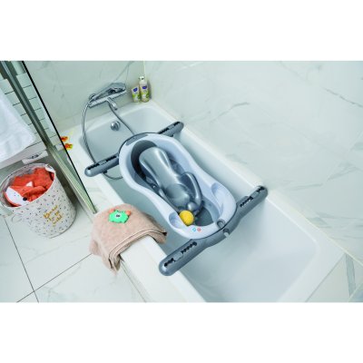 Transat de bain nouveau-né gris