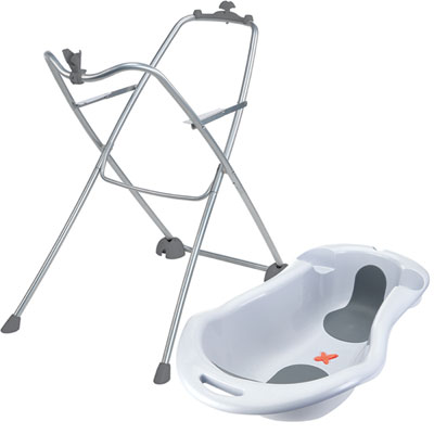 Baignoire 0-6 mois blanche + pied tuyau évacuation DBB, Vente en ligne de Baignoire  bébé