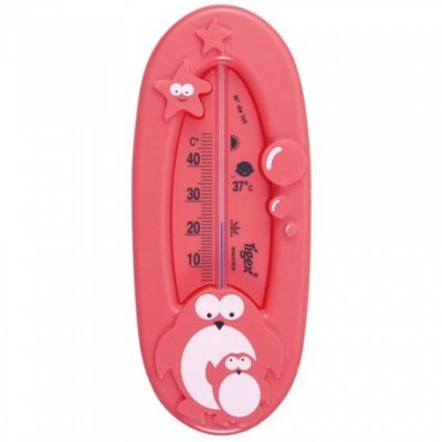 Thermomètre de bain bleu/corail