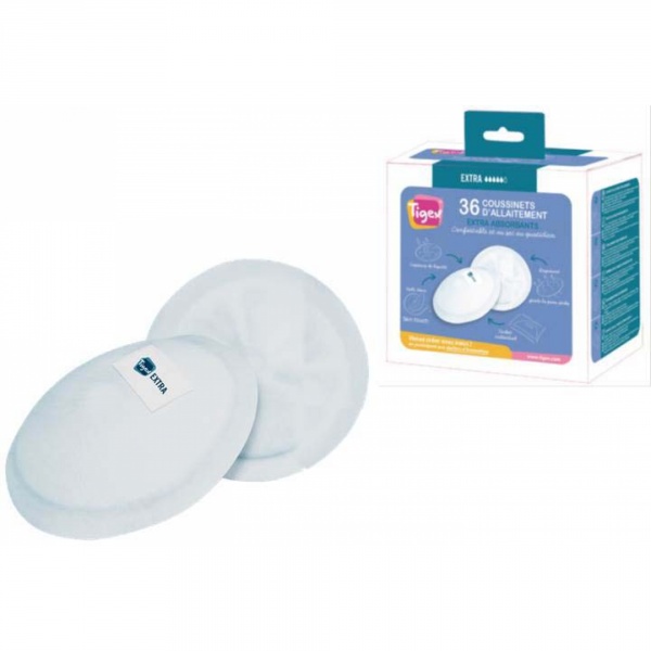 Lot de 36 coussinets d'allaitement extra Tigex