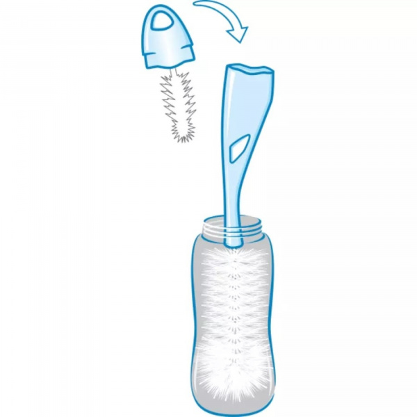 Goupillon 2en1 double fibre anti-bactérien Nuk