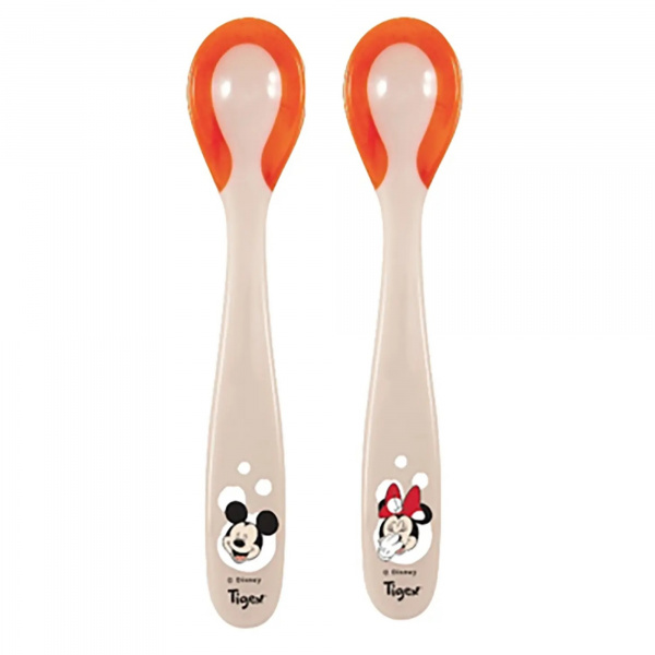 Lot de 2 cuillères thermosensibles mickey minnie Tigex
