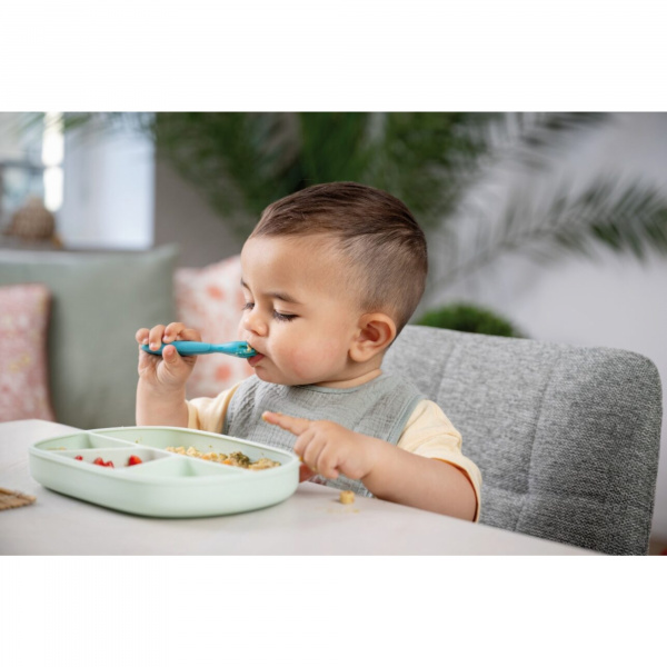 Lot de 2 couverts d'apprentissage bleu Tigex