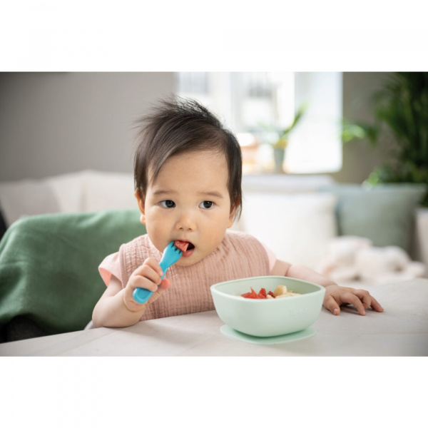 Lot de 2 couverts d'apprentissage bleu Tigex