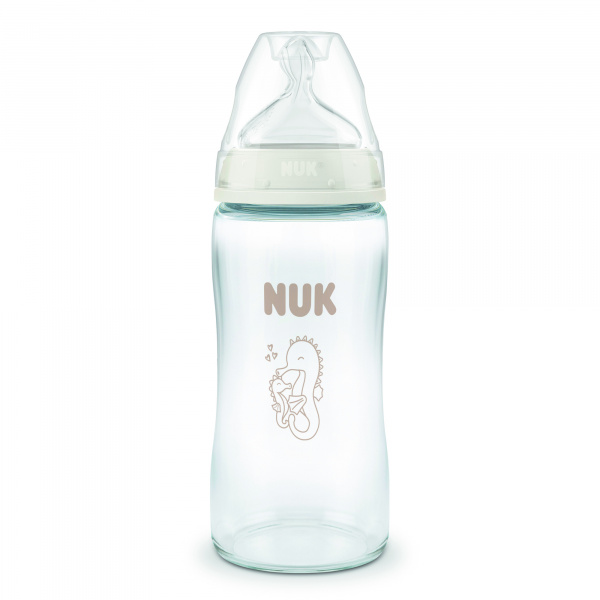 Biberon first choice+ verre 240 ml silicone 3m+ m hippocampe Nuk