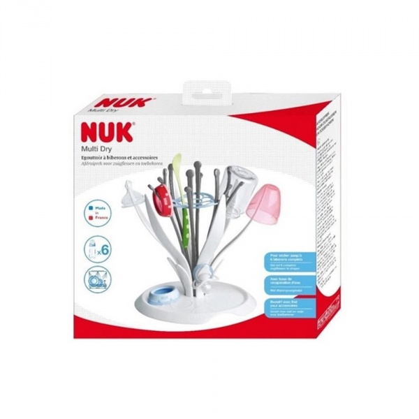 Égouttoir à biberon flowers gris Nuk