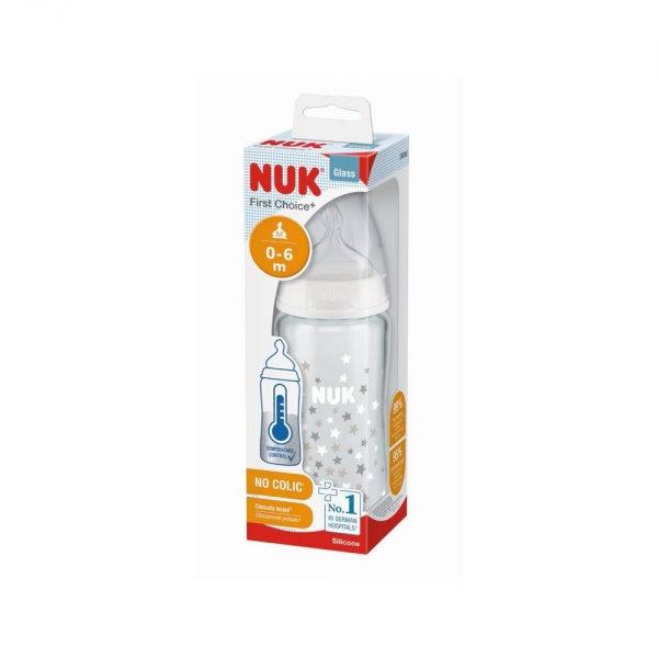 Biberon fc+ tc 240ml silicone 4-6m m mixte verre Nuk