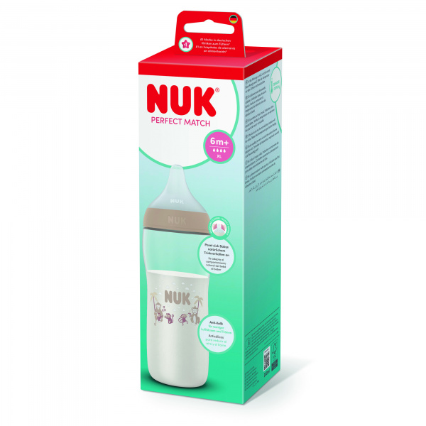 Biberon perfect match pp 360 ml 6m+ xl singe Nuk