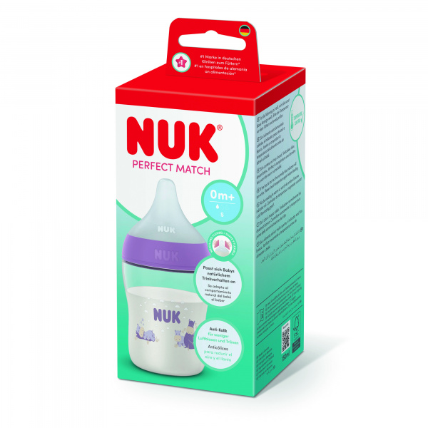 Biberon perfect match pp 150 ml 0m+ s hippo Nuk