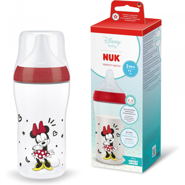 Biberon perfect match pp 260ml 3m+ m minnie Nuk