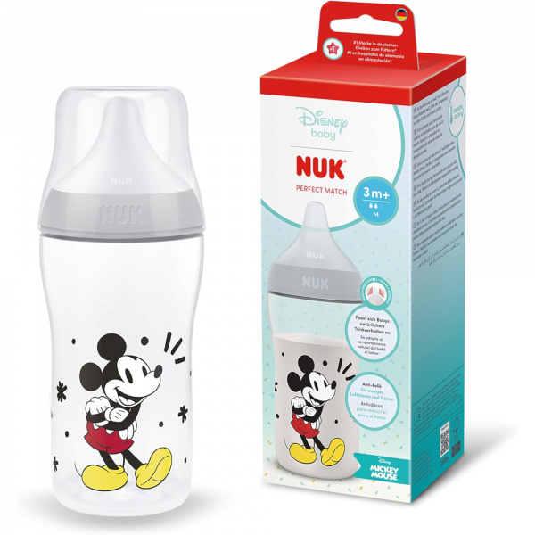 Biberon perfect match pp 260 ml 3m+ m mickey Nuk