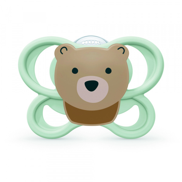 Lot de 2 sucettes perfect match air 0-2 mois renard / ours Nuk