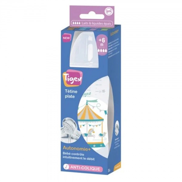 Biberon autonomie+ 300ml 6m+ liquides épais Tigex