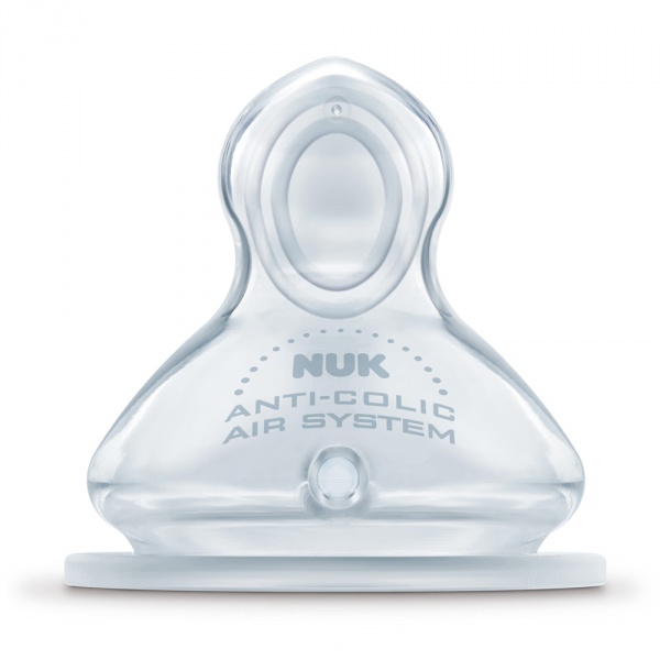 Lot de 2 tétines silicone first choice+ air control taille 1 Nuk