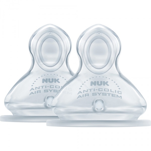 Lot de 2 tétines silicone first choice+ air control taille 2 épais Nuk