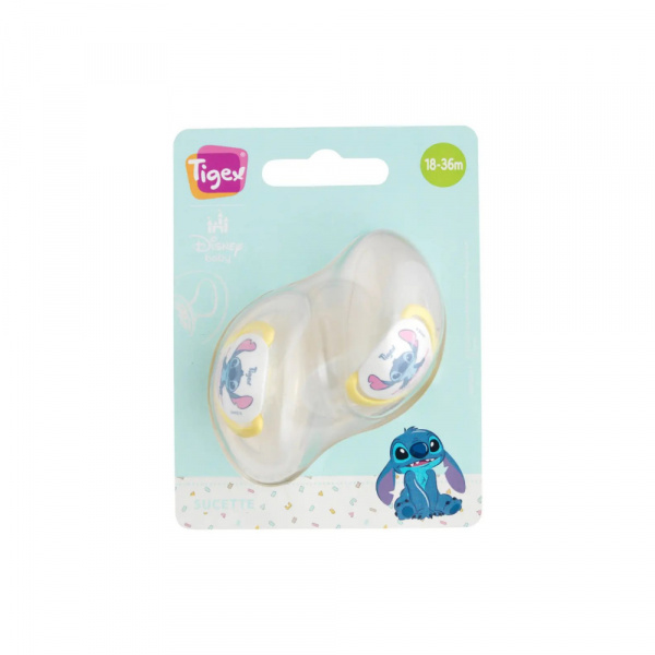 Lot de 2 sucettes silicone smart 18-36 mois stitch Tigex