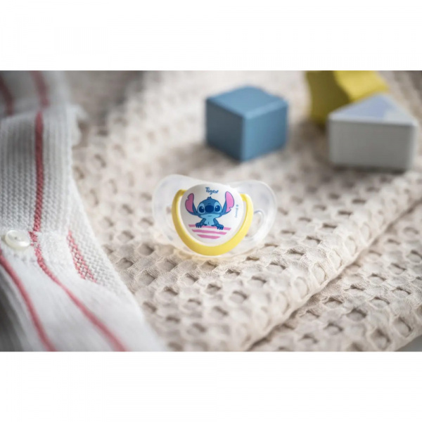 Lot de 2 sucettes silicone smart 18-36 mois stitch Tigex
