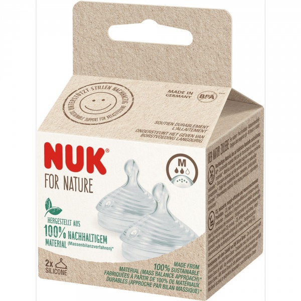 Lot de 2 tétines nuk for nature taille m Nuk
