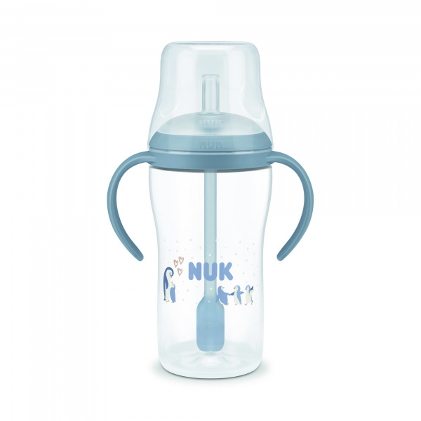 Tasse d'apprentissage paille pm 260ml - 8m+ bleu Nuk