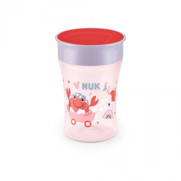 Tasse bébé magic cup - 360 silicone - fille 8m+ Nuk