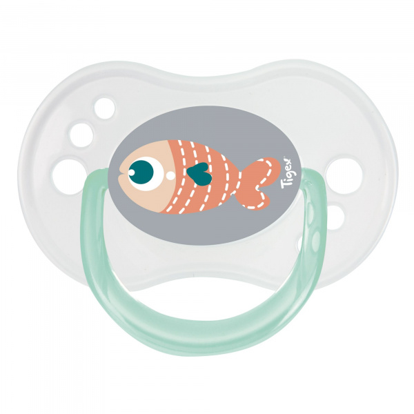 Lot de 3 sucettes jour / nuit silicone 18-36m mixte Tigex