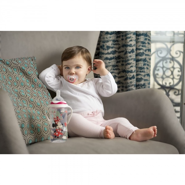 2 sucettes physiologiques silicone +18 m minnie Tigex