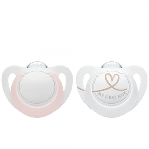 Lot 2 sucettes starlight nuit 0-2m rose Nuk