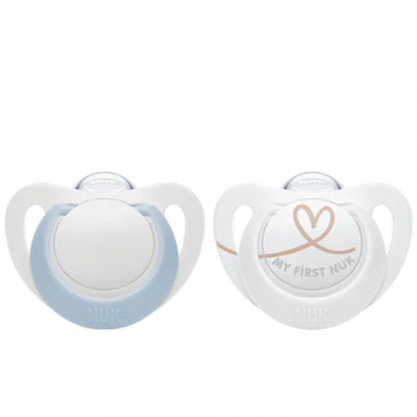 Lot 2 sucettes starlight nuit 0-2m bleu Nuk