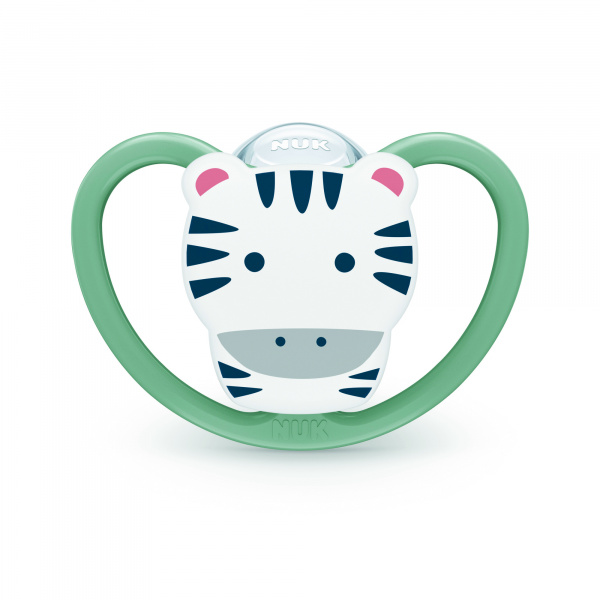 Lot de 2 sucettes perfect match air 18-36 mois zèbre/lion Nuk