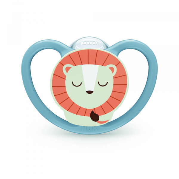 Lot de 2 sucettes perfect match air nuit 0-6 mois lion Nuk