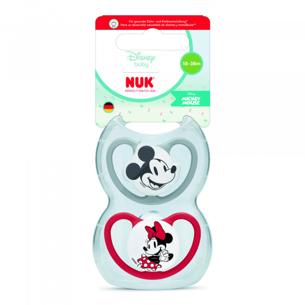 2 sucettes perfect match air 18-36m minnie Nuk