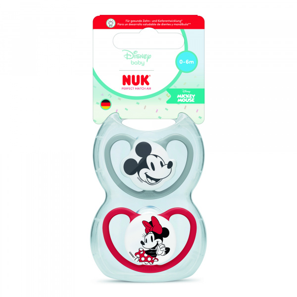 2 sucettes perfect match air 0-6m minnie Nuk