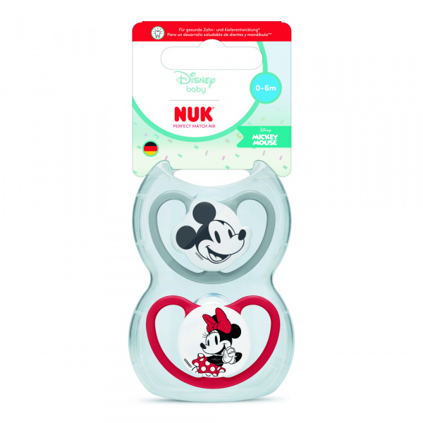 2 sucettes perfect match air 0-6m minnie Nuk