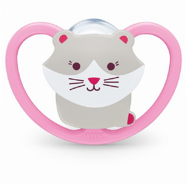 Lot de 2 sucettes space 0-6 mois nuit fille Nuk