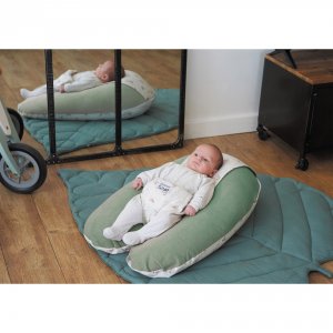 Coussin d'allaitement multirelax eponge - microfibre vert sauge Tineo